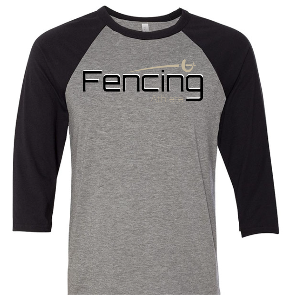 Best-Fit Raglan Fencing T-Shirt: Sabre, Foil, Epee